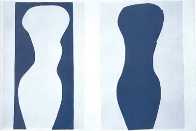 Formes Torse Blanc et Torse Bleu (Jazz) Henri Matisse